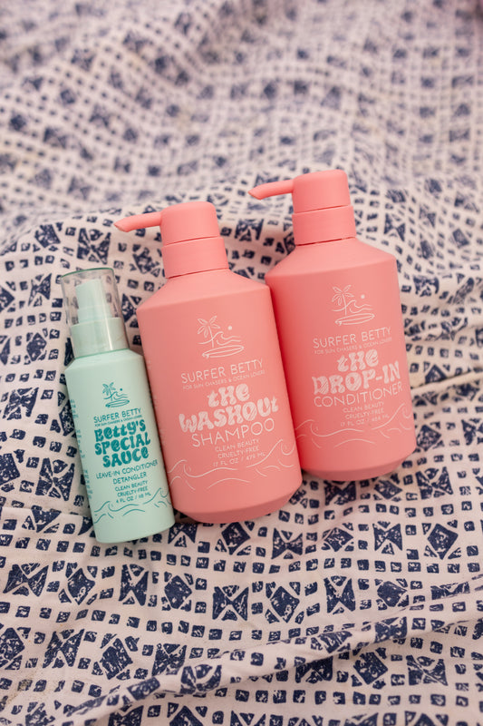 Surfer Betty Hydrating Shampoo, Conditioner and Leave-in Conditioner Bundle