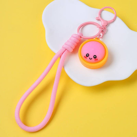 Cute Dumpling Character Wristlet Keychains 6Pc Set | 40KC191