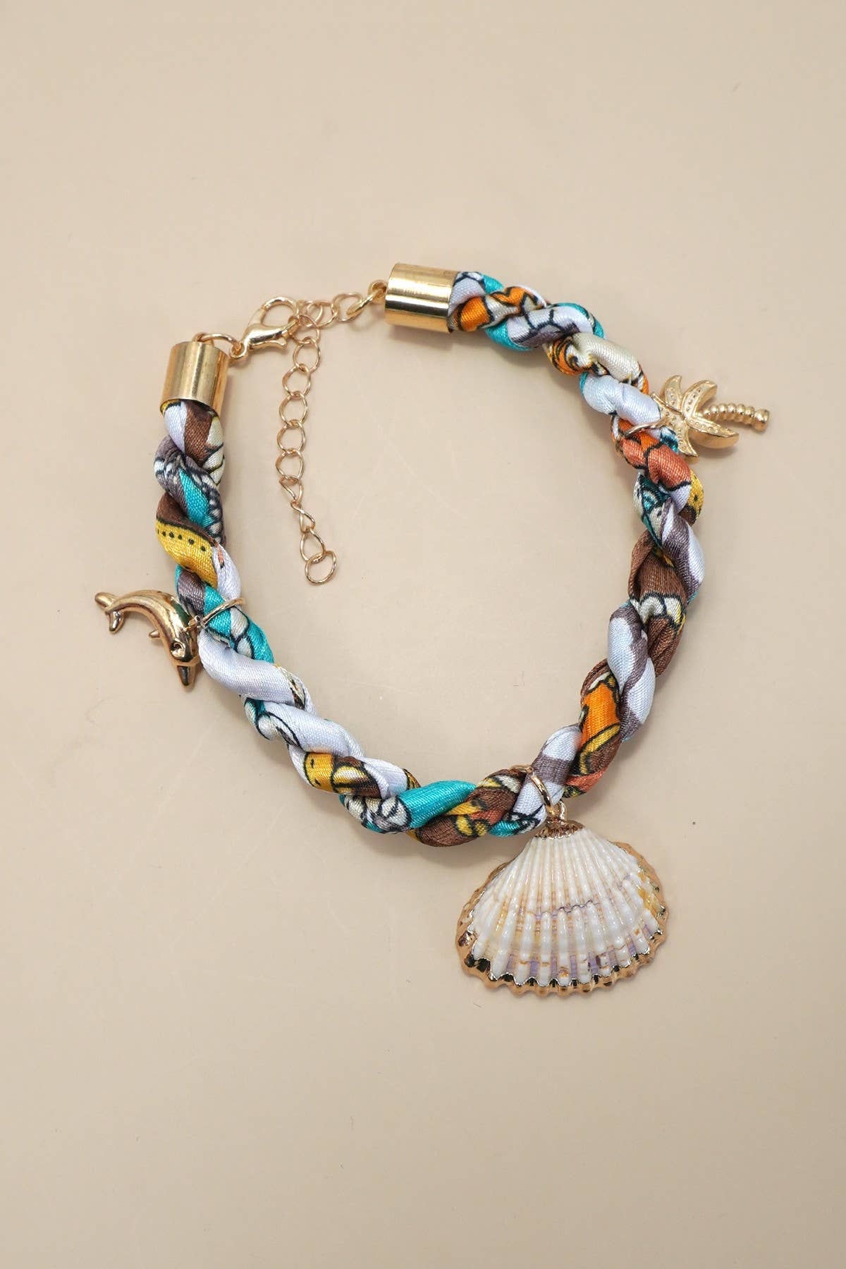 18K STAINLESS STEEL SCARF CHARM BRACELET | 40B5192