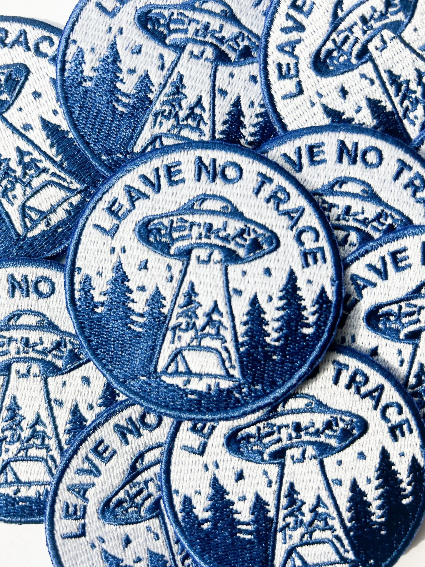 Leave No Trace UFO Patch Embroidered Camping UFO