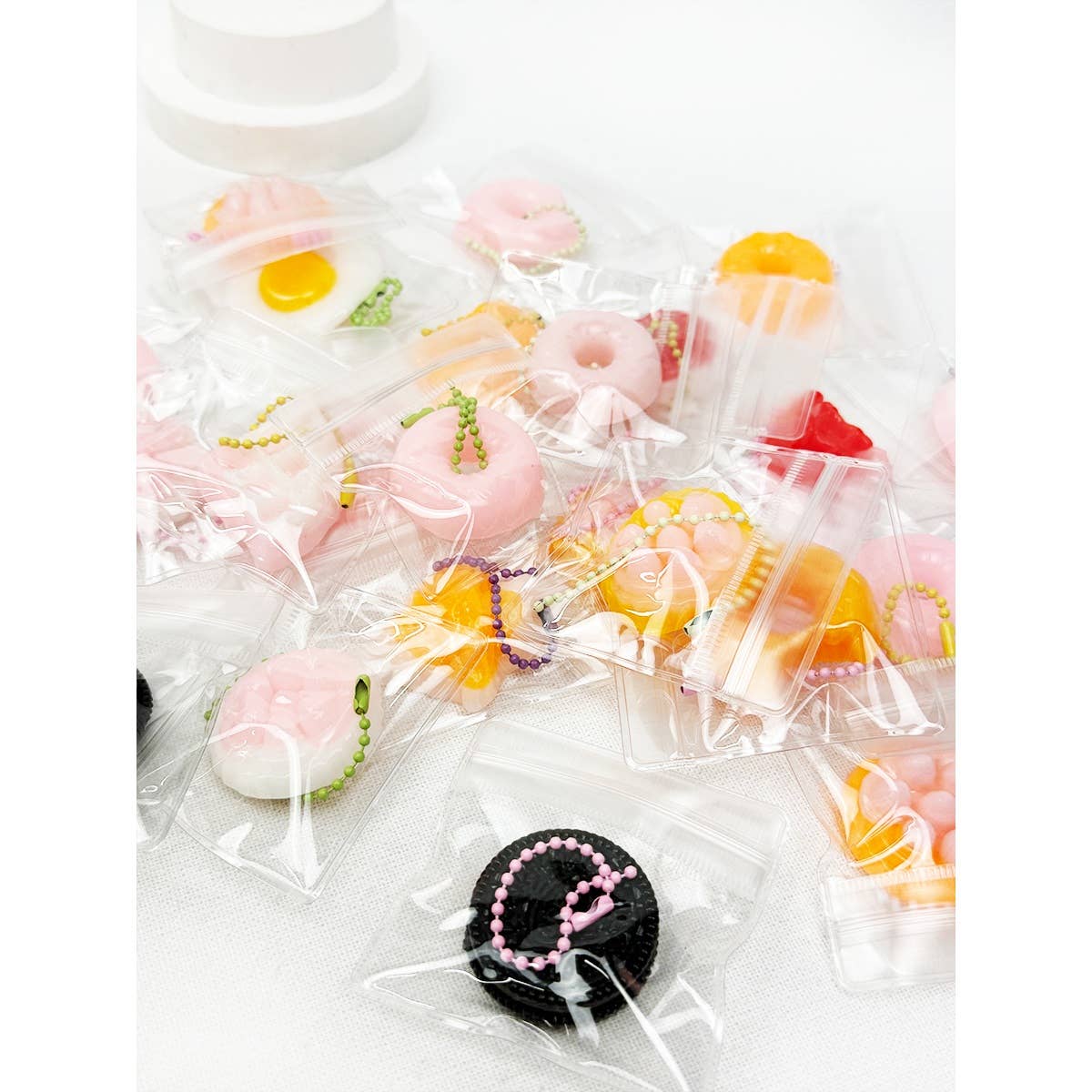 Mini Dumpling Squishy with Key Ring Toy Box