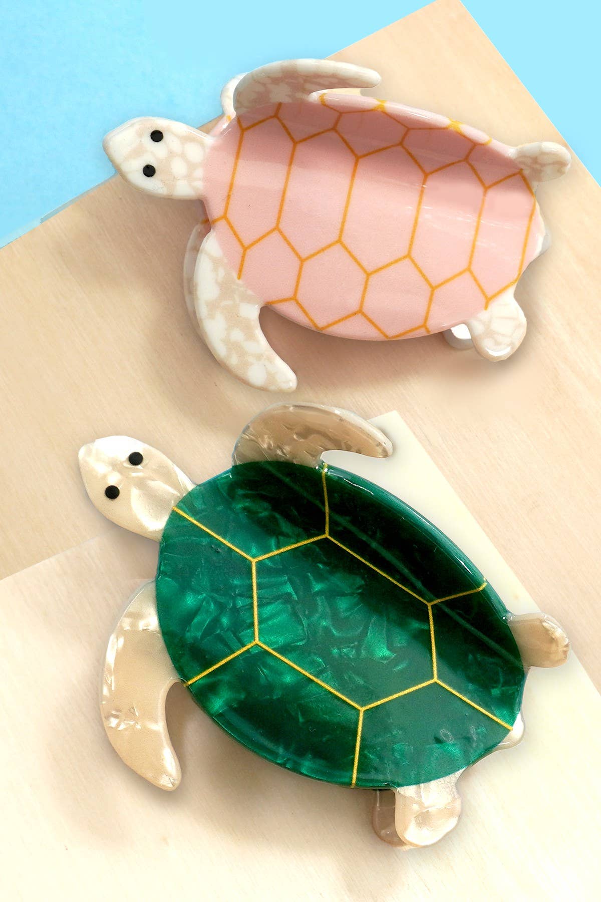 Adorable Tortoise Turtle Hair Claw Clips