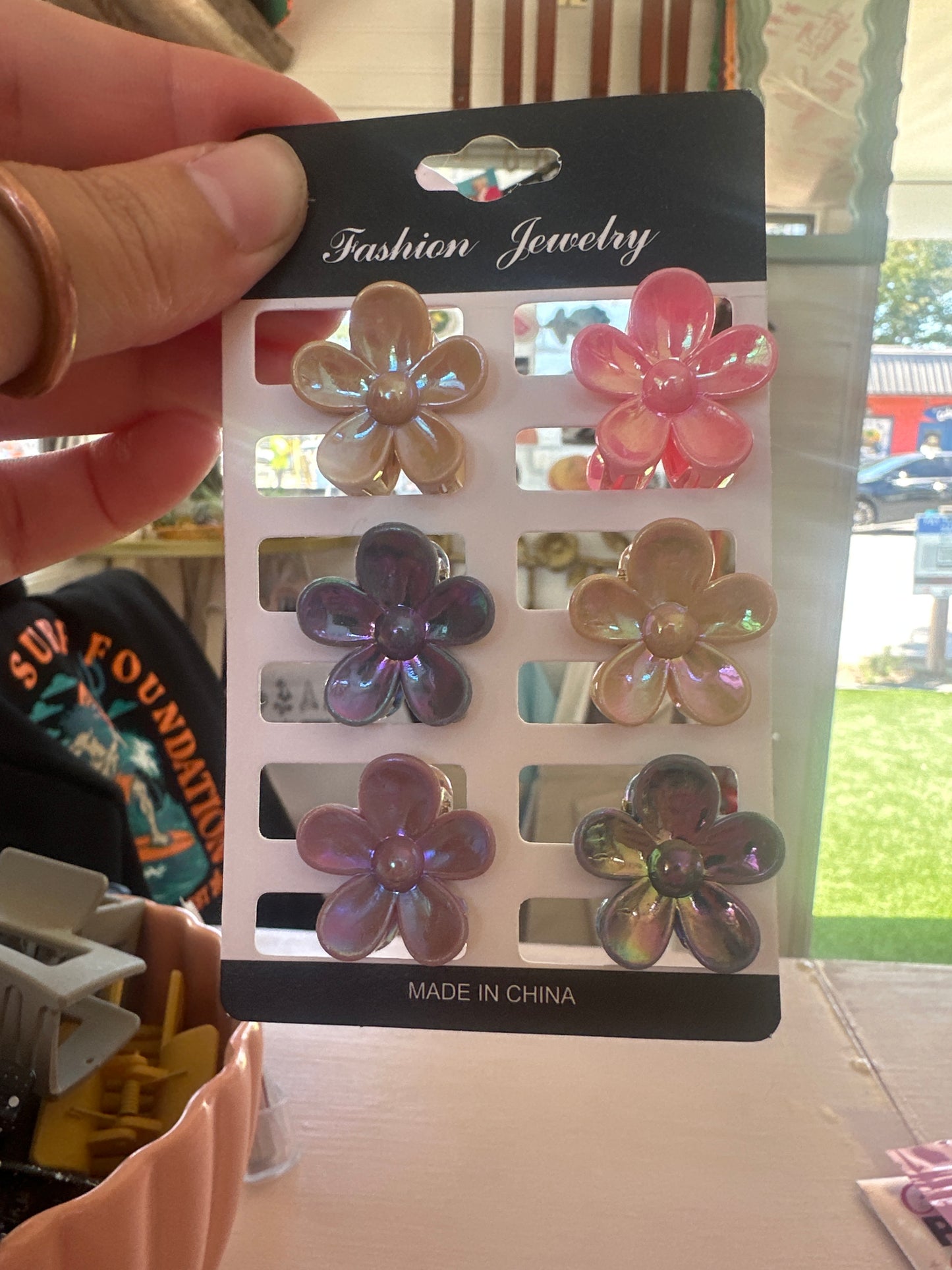 Pack of iridescent clips small