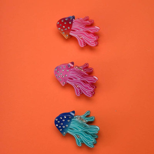 Rhinestone Jellyfish Hair Claw Clips | 40H1180