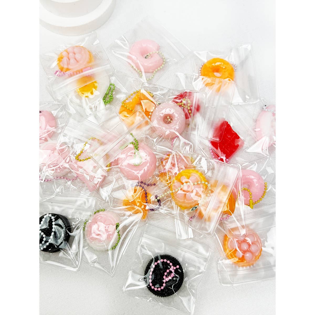 Mini Dumpling Squishy with Key Ring Toy Box