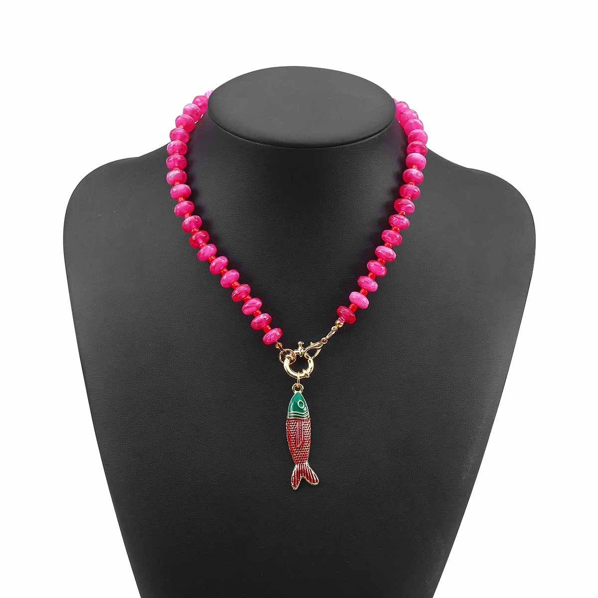 Stainless Steel Tarnish Free Fish Beaded Necklaces| 40NK9752