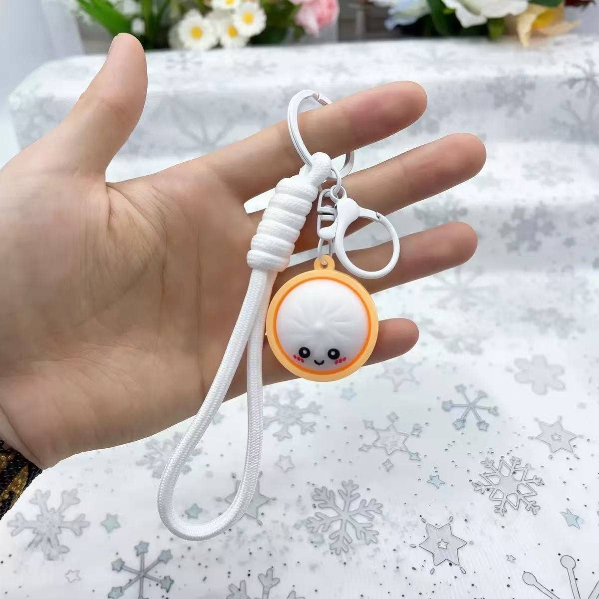 Cute Dumpling Character Wristlet Keychains 6Pc Set | 40KC191