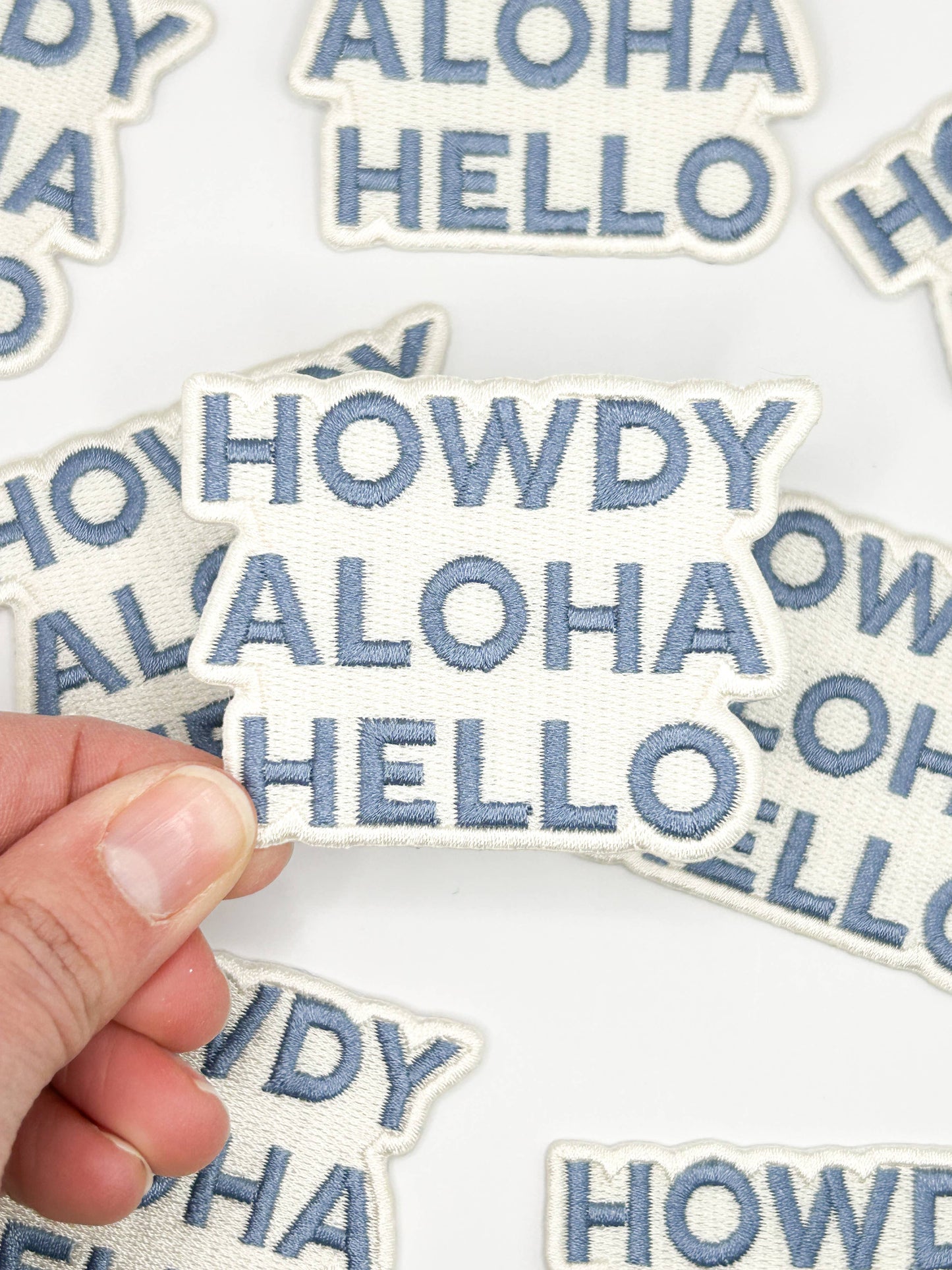 Howdy Aloha Hello Embroidered Patch – Greeting Patch, Travel