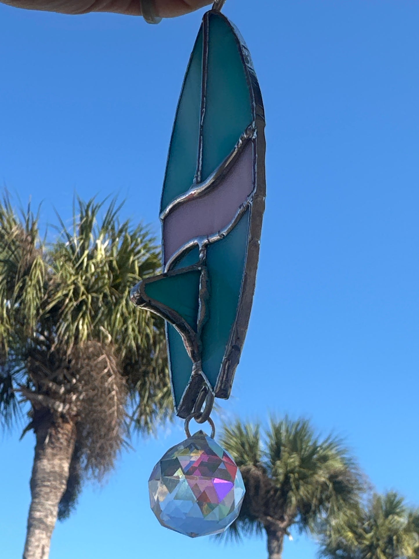 Lizard Glass Design - Surfboard stained glass