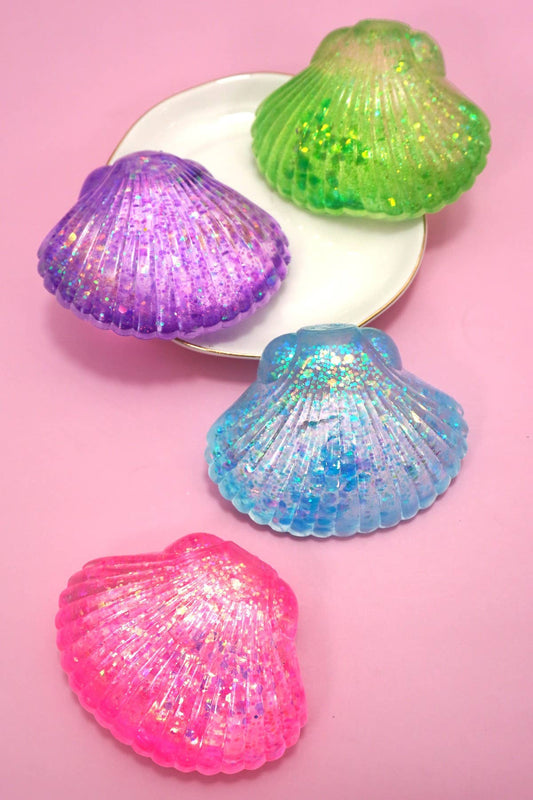 Squishy Glitter Seashell Stress Relief Toy 12pc Set|40BTS420