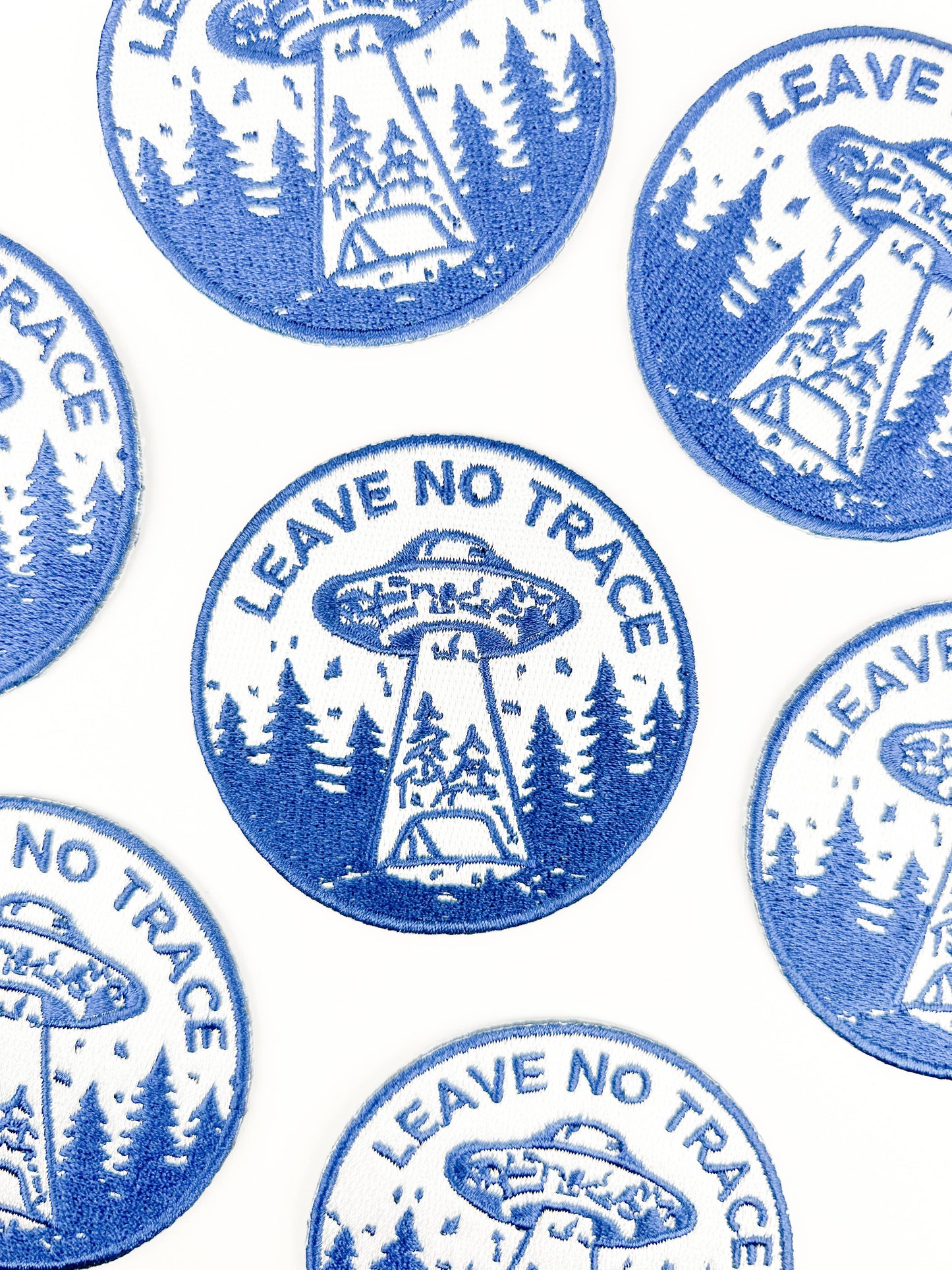 Leave No Trace UFO Patch Embroidered Camping UFO