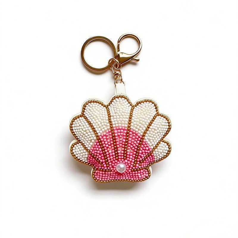 Beaded Fish Seashell Lobster Keychains