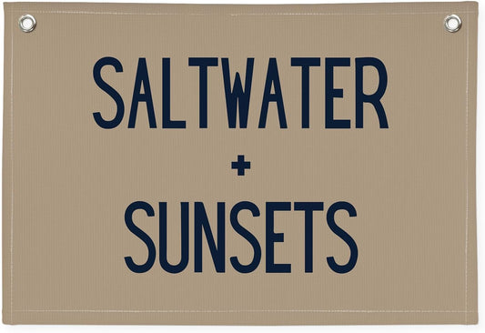Saltwater and Sunsets Wall Decor Banner