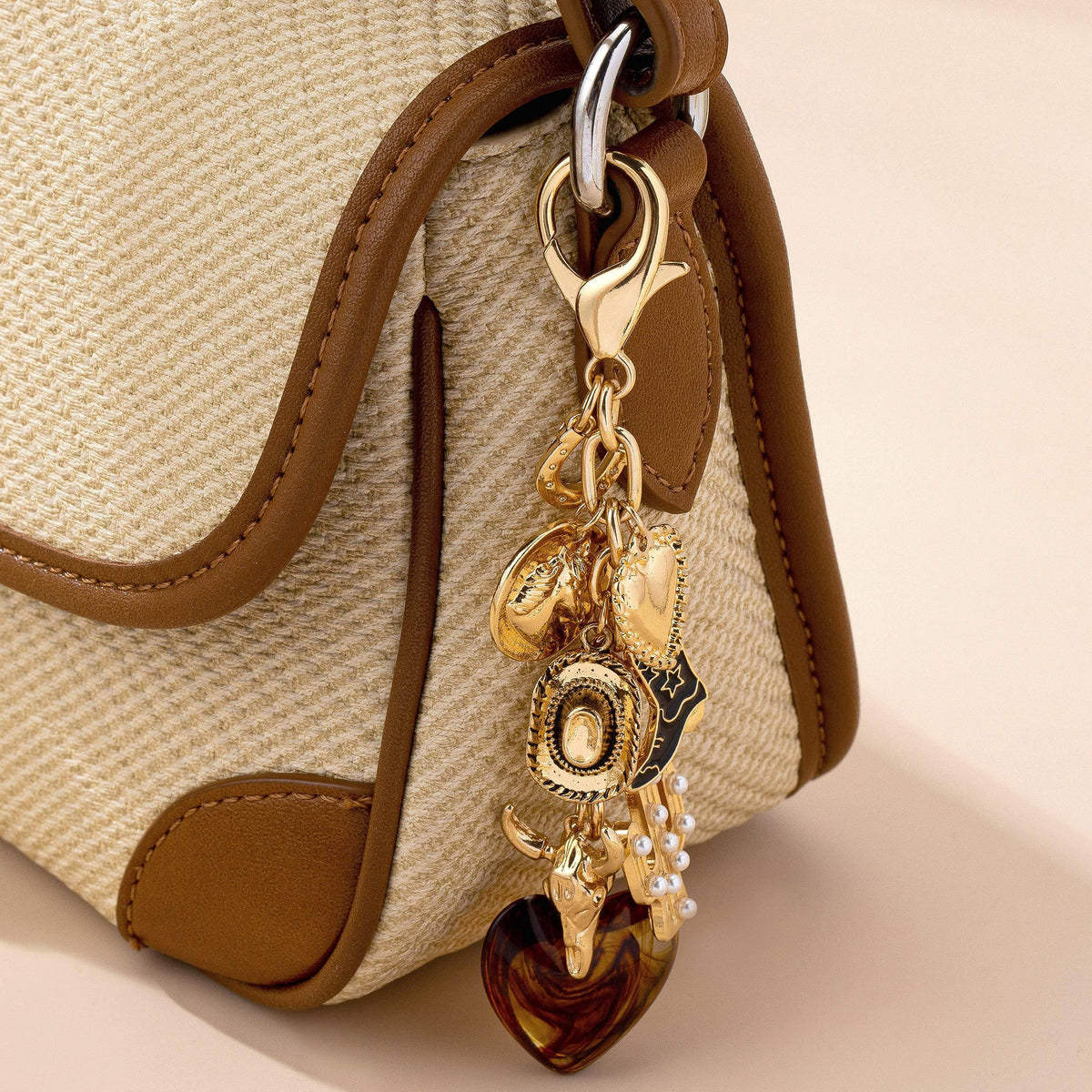 WESTERN HEART CROSS HAT BOOT HEART BAG CHARM | 80K096