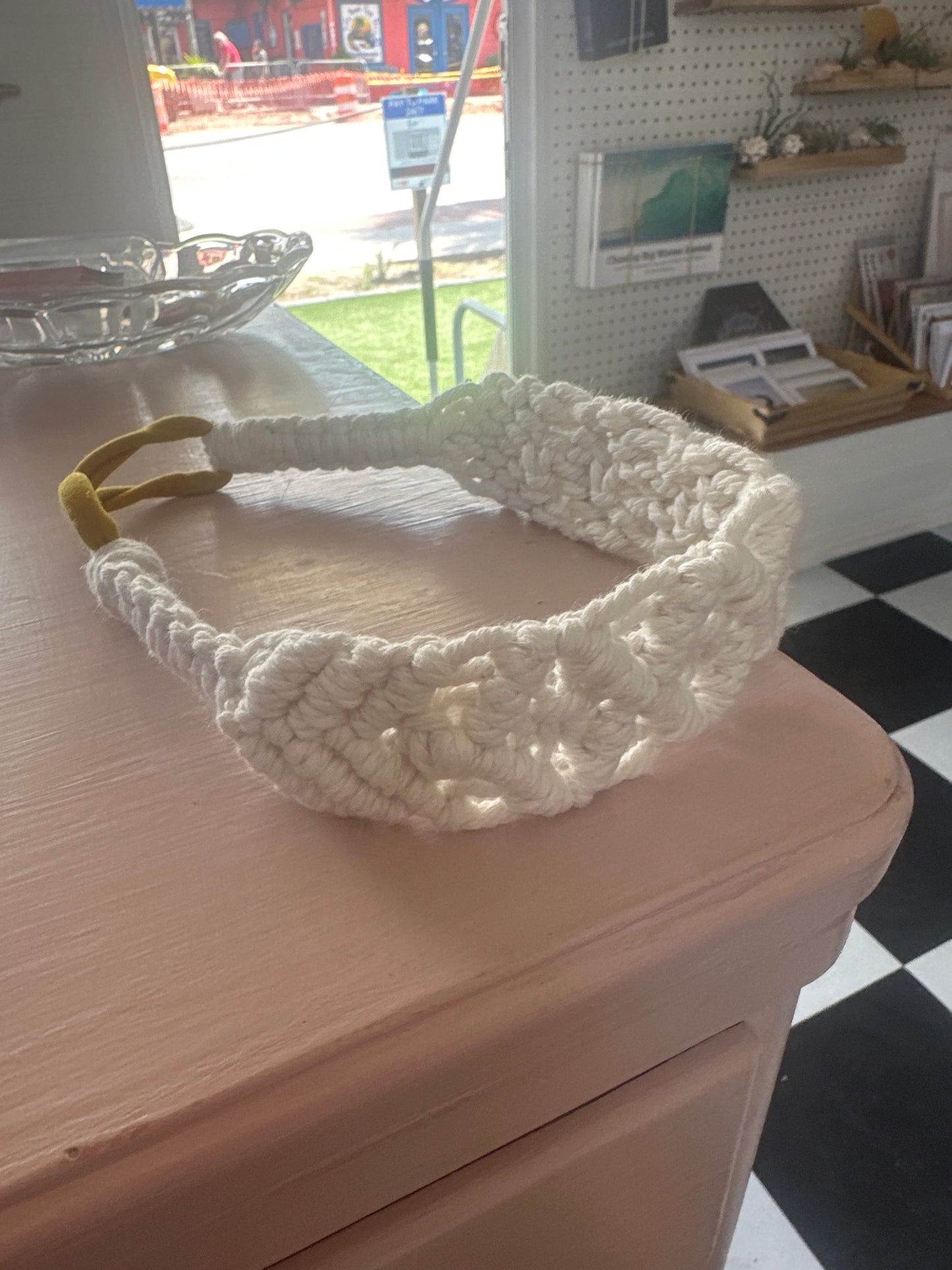 Headband knited white