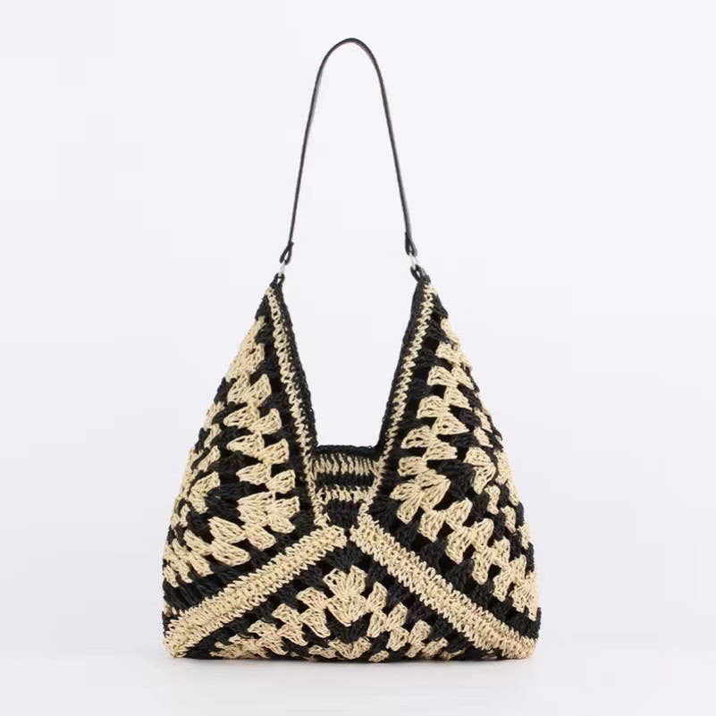 Crochet Open-Weave Boho Handbag | 40P602