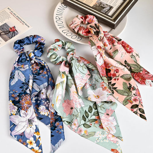 Floral Hair Tie Scarf