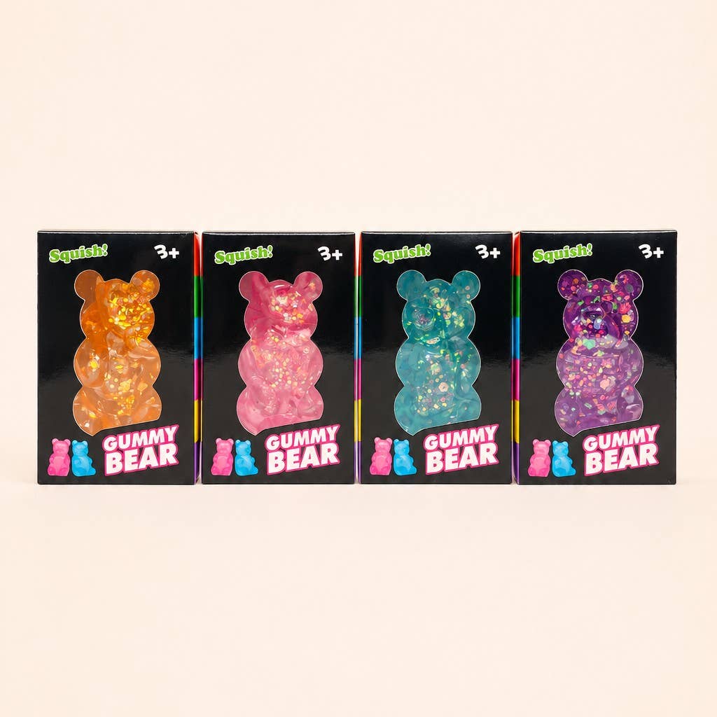 Squishy Glitter Bear Stress Relief Toy 12-pc Set | 40BTS427