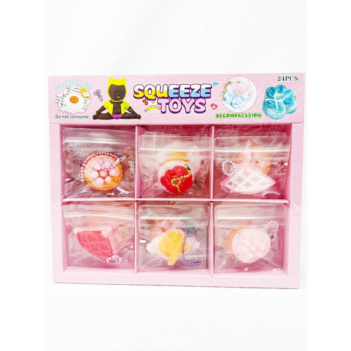 Mini Dumpling Squishy with Key Ring Toy Box