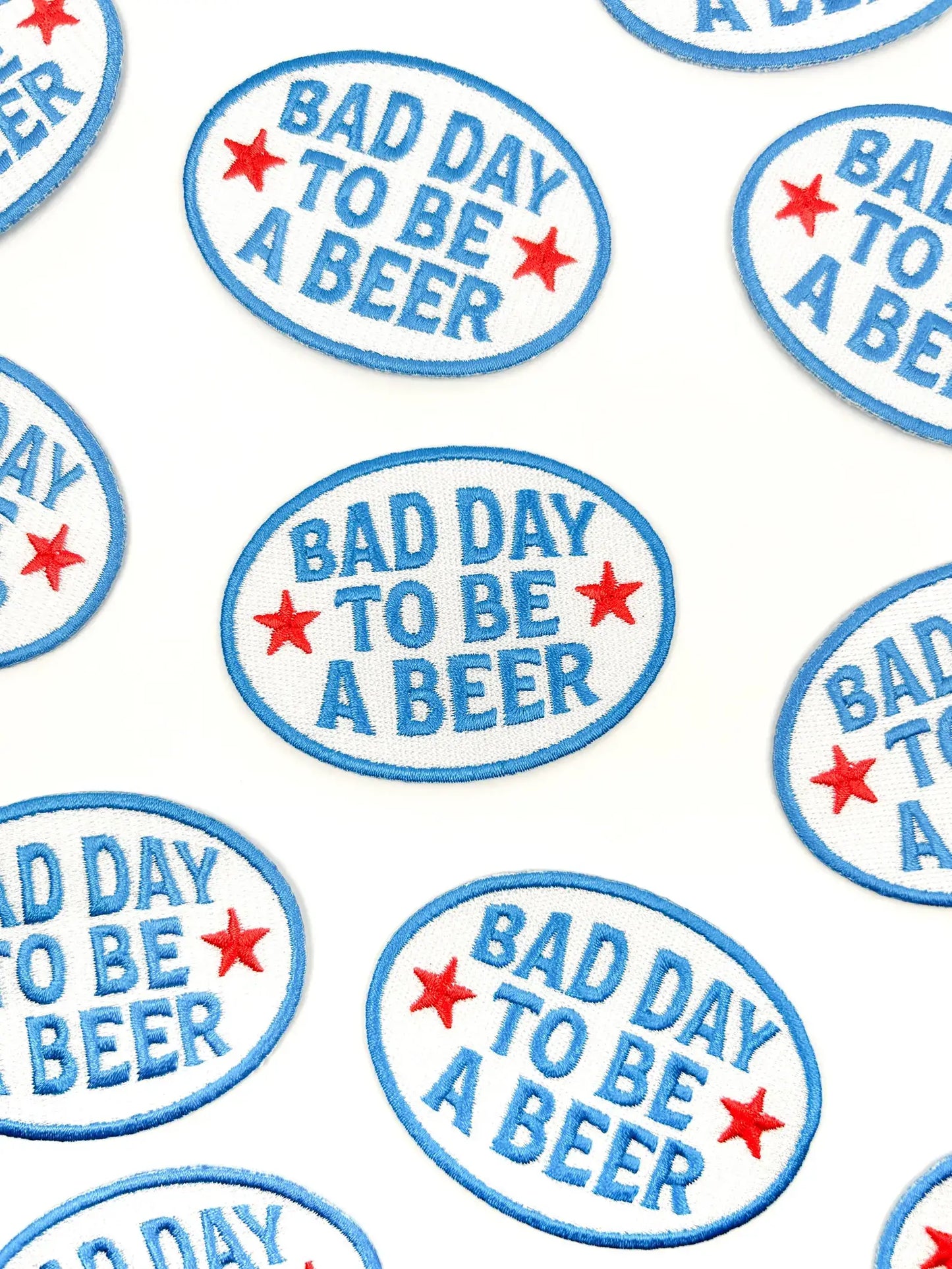 Bad Day to Be a Beer Embroidered Iron-On Patch Tailgate