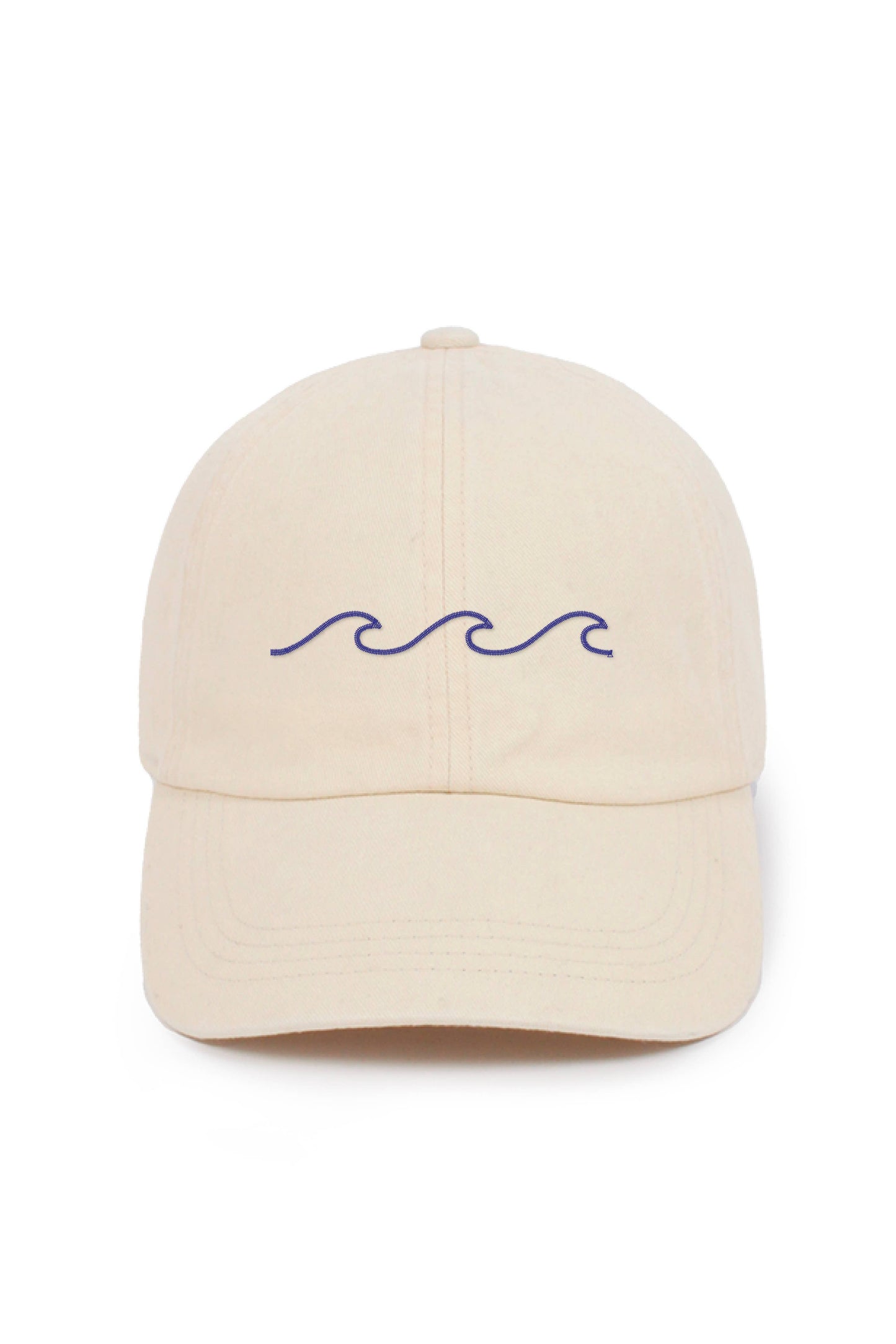 "Waves" Embroidery Washed Baseball Cap hat