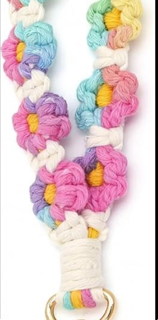 Rainbow Power Flower Wristlet, Wallet, Keys