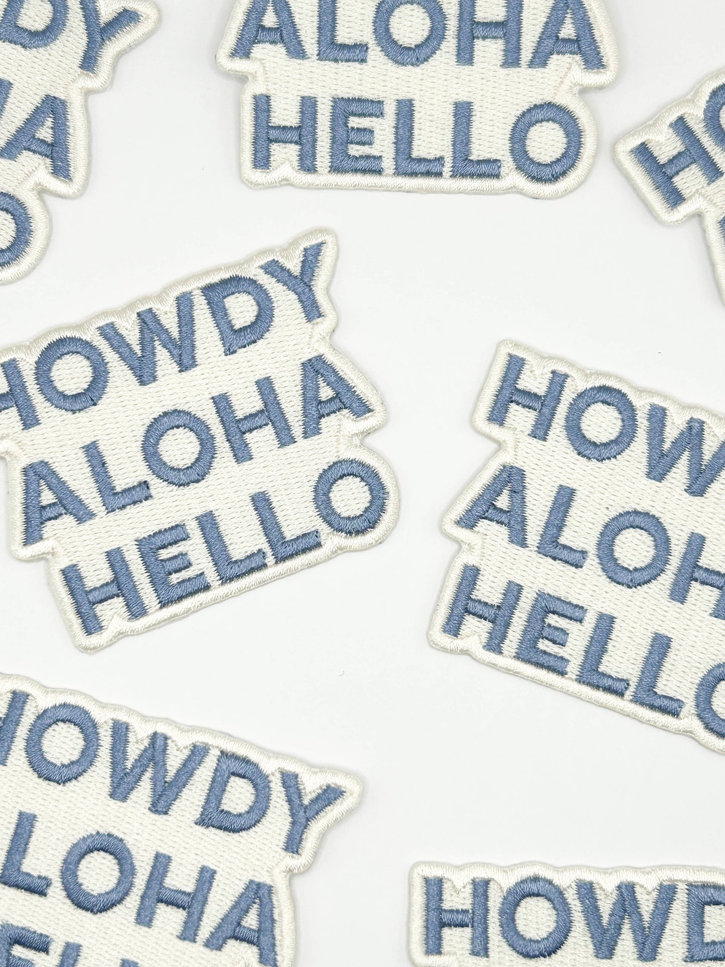 Howdy Aloha Hello Embroidered Patch – Greeting Patch, Travel