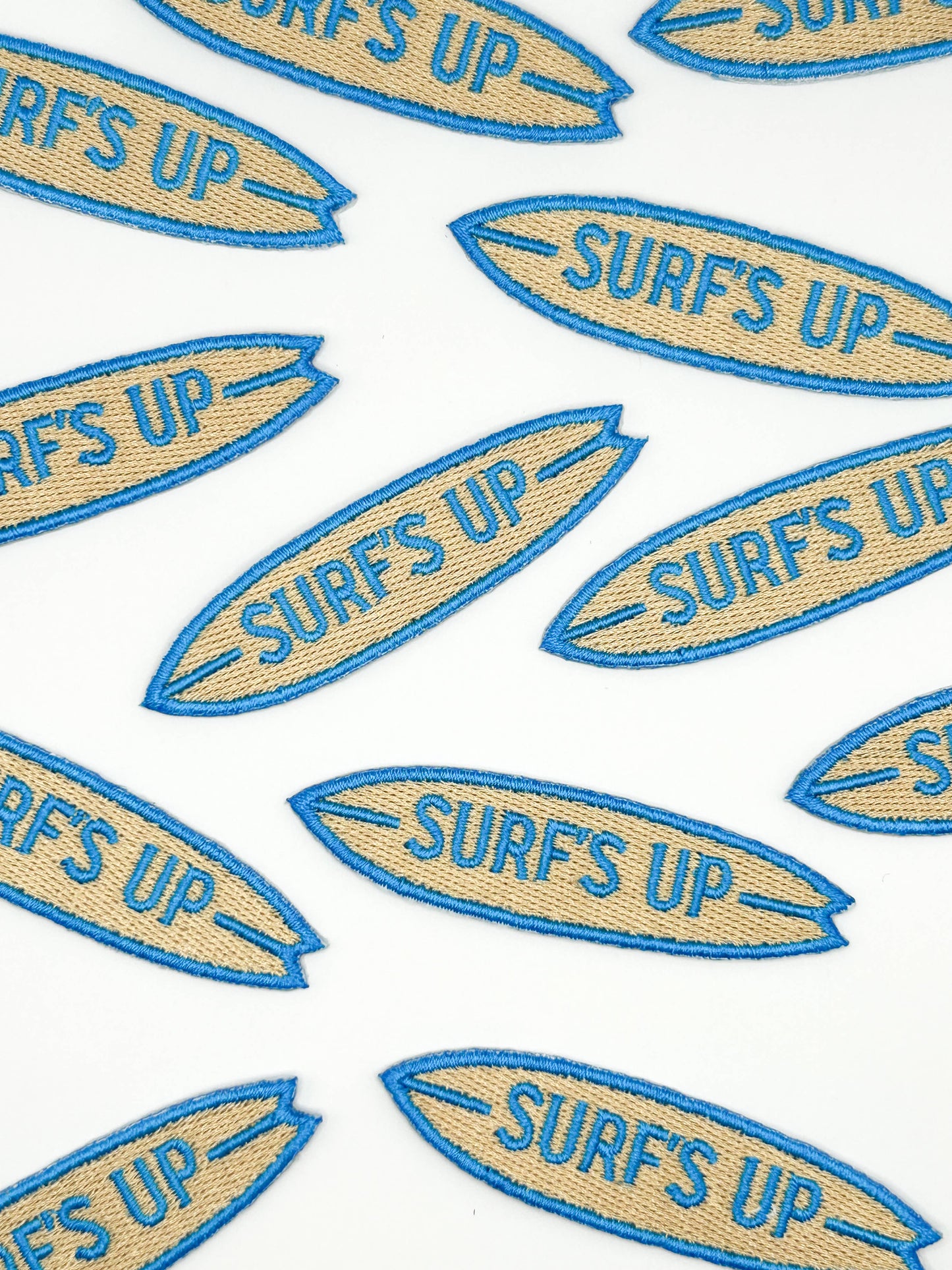Surf’s Up Embroidered Patch – Surfboard Patch, Coastal Quote