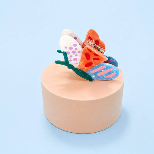 ABTRACT BUTTERFLY RESIN HAIR CLAW