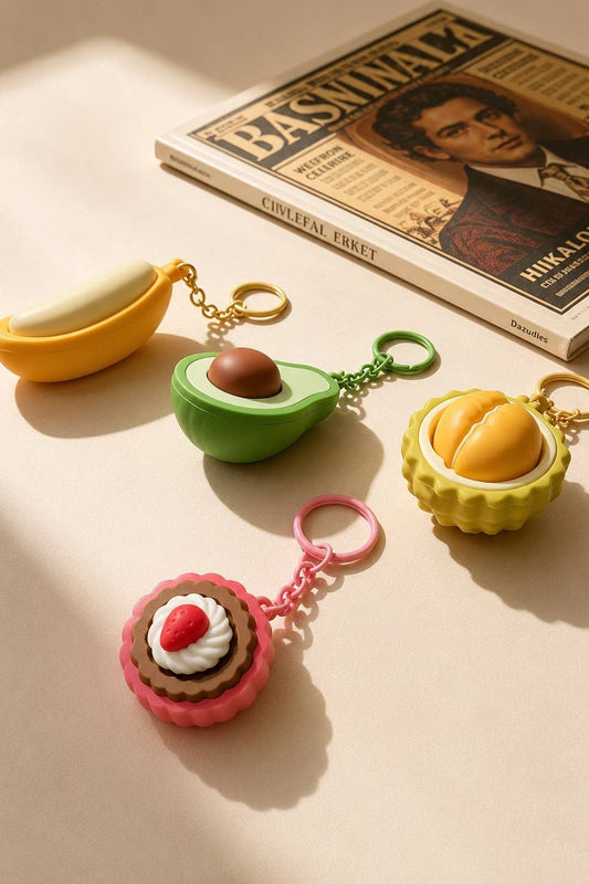 3D Fruit Tart Fidget Keychains | 40KC184