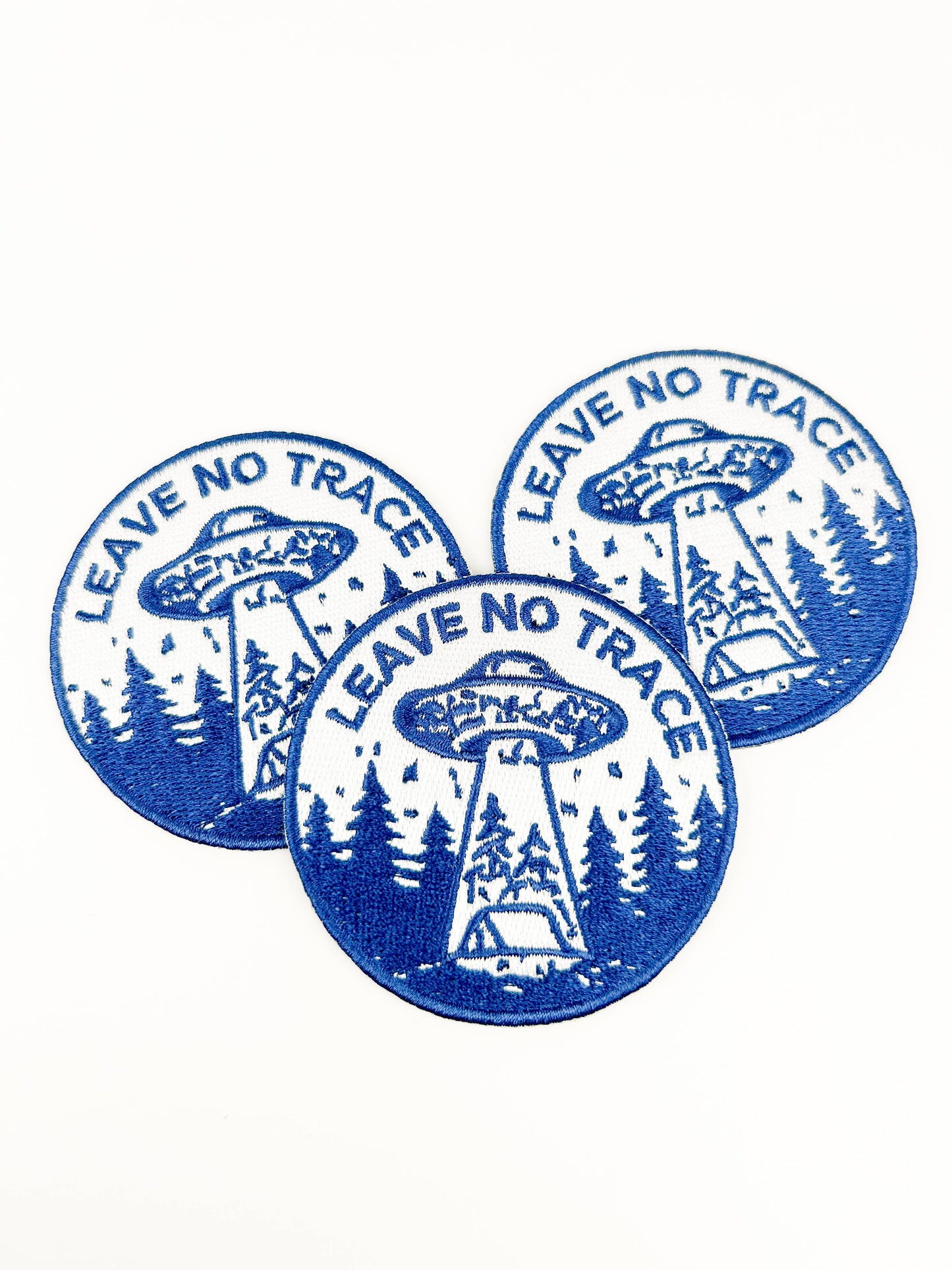 Leave No Trace UFO Patch Embroidered Camping UFO