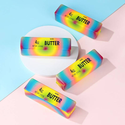 Pressure Squishy Toy Rainbow Butter 12-pc Set