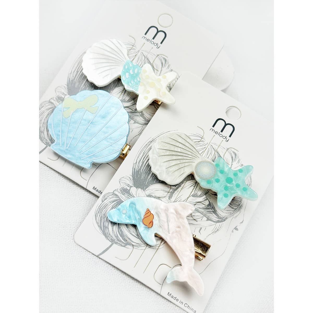Mermaid Theme Styling Hair Clips