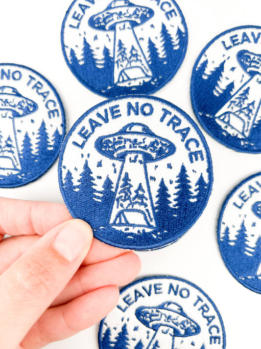 Leave No Trace UFO Patch Embroidered Camping UFO