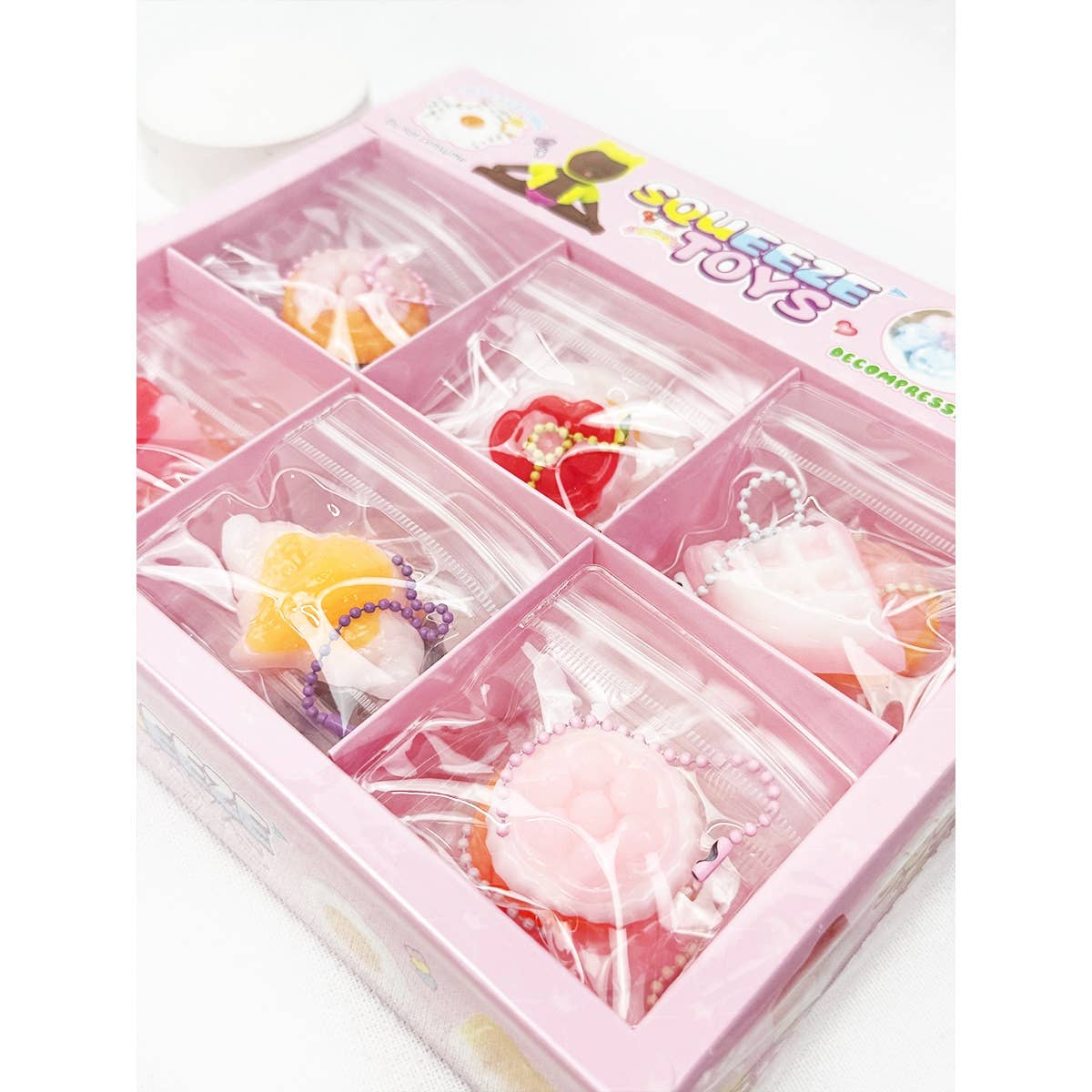 Mini Dumpling Squishy with Key Ring Toy Box