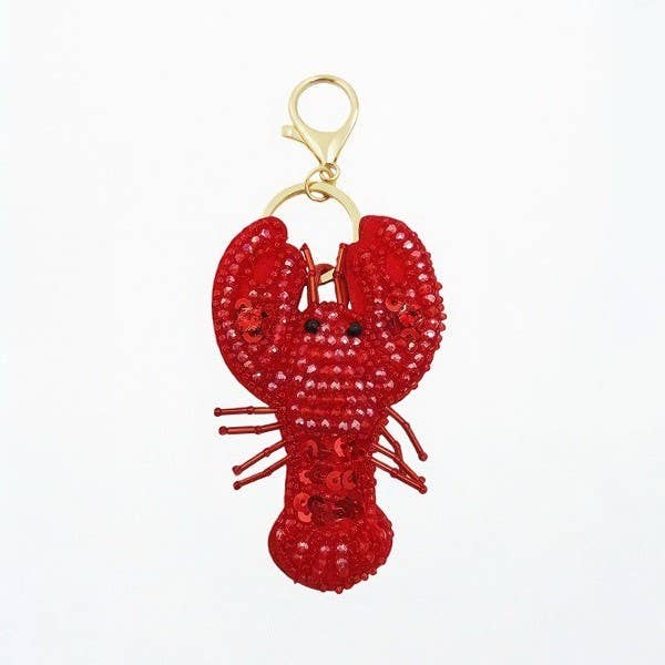 Beaded Fish Seashell Lobster Keychains